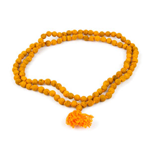 Natural Haldi Mala For Wearing Jaap Purpose 108 + 1 Beads Lab Tested